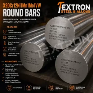 X20Cr12Ni1Mn1Mo1VW Round Bars