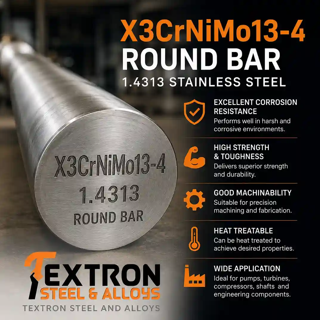 X3CrNiMo13-4 Round Bars, 1.4313 Round Bars, F6NM Round Bars