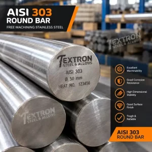 AISI 303 Round Bars, X8CrNiS18-9, EN 1.4305