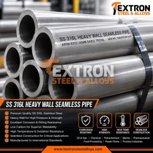 SS 316L Heavy Wall Thickness Seamless Pipe Stockist Supplier Mumbai India